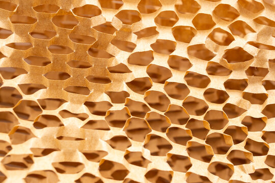 Brown Honeycomb Paper Packaging Texture Background