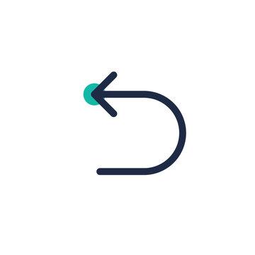 Rollback undo arrow line icon for vibe coding