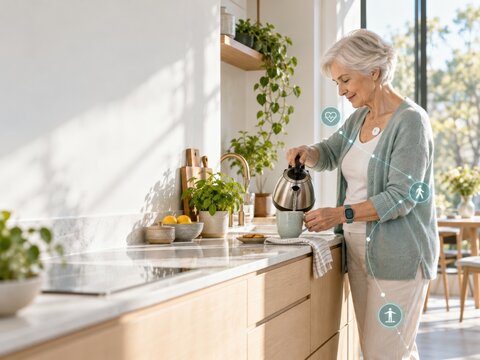 Senior Independent Living With AI Remote Health Monitoring