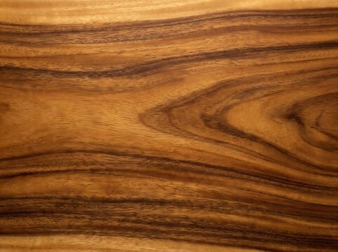Close up of rich koa wood grain texture with warm brown tones and natural patterns