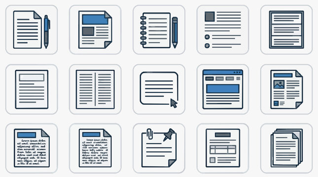 Document Icons Showing Workplace and Study Tools.
