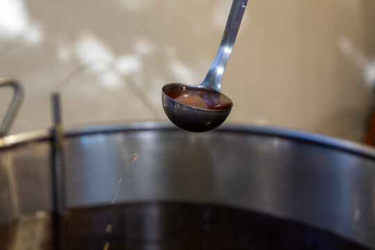 traditional balsamic vinegar of Modena, boiling must for vinegar