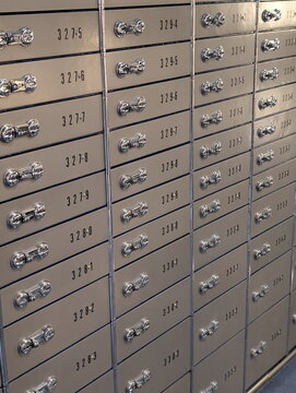 Historical Bank Vault Safety Deposit Boxes