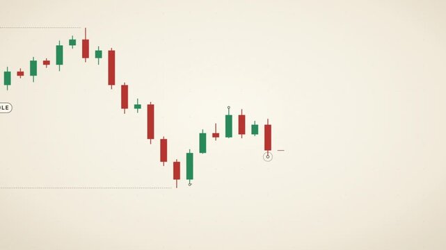 Bear flag pattern explained on candlestick chart with labeled flagpole, flag, breakdown and target on beige