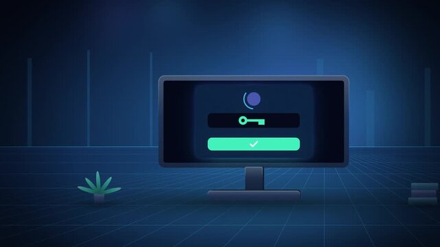 Password dots replaced by passkey on login screen login close-up