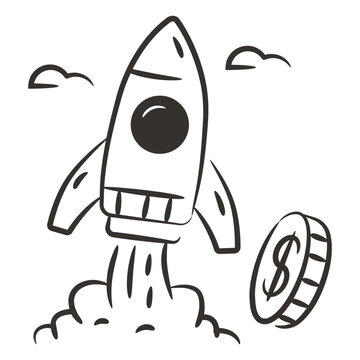 Trendy design icon of financial startup 