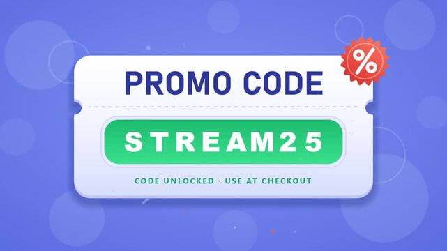 promotional coupon displaying a hidden code and an unlocked discount code on blue background with transforms visible promotional digital coupon boxes video two