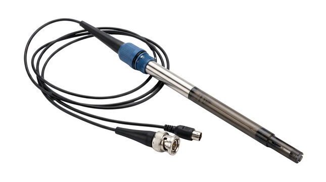 scientific laboratory electrode sensor probe with cable, water quality testing probe instrument, research measurement device