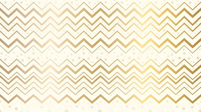 Modern gold chevron zig zag seamless Christmas pattern on white background