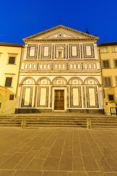 Empoli, Florence province, Italy: historic square known as Piazza Farinata degli Uberti by night
