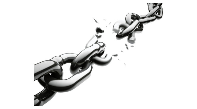 broken metal chain png on transparent background 