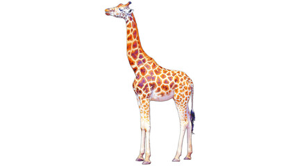 png, giraffe, giraffa, standing, animal, girafe, wildlife, png on transparent cutout, © Molvi