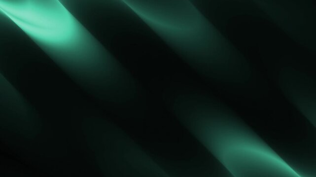 Abstract teal light waves flowing diagonally across a dark background in a smooth motion