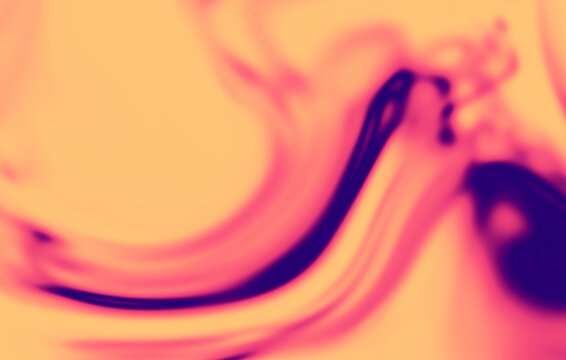 Abstract fluid background with flowing purple and pink waves on a warm yellow gradient surface