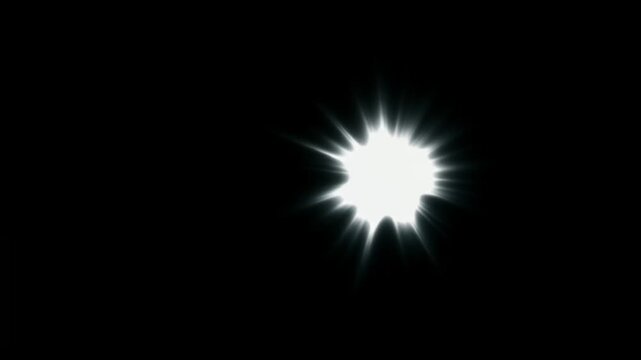 突然の白い閃光が広がってすぐに消えるトランジション
