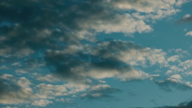 4K 60fps Timelapse: Textured Cloud Formations with Natural Shadow Play