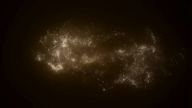 Glowing Golden Particle Sphere Abstract Background Digital Showcasing Innovative Design Concepts
