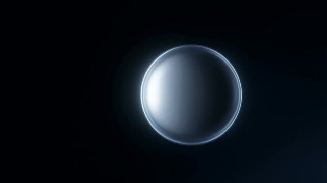 Glowing Sphere With Elegant Midnight Light Effect Against Dark Background For Abstract Design