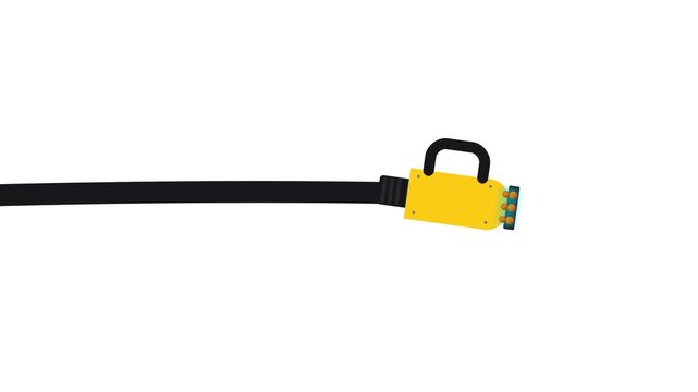 Aviation Ground Power Unit 400hz Electrical Plug with Copper Terminals and Cyan Status Pulse Sequence