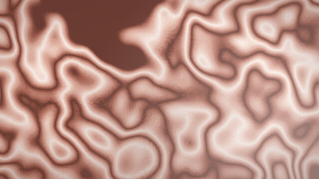 Abstract Rose Gold Liquid Metal Texture with Organic Fluid Shapes