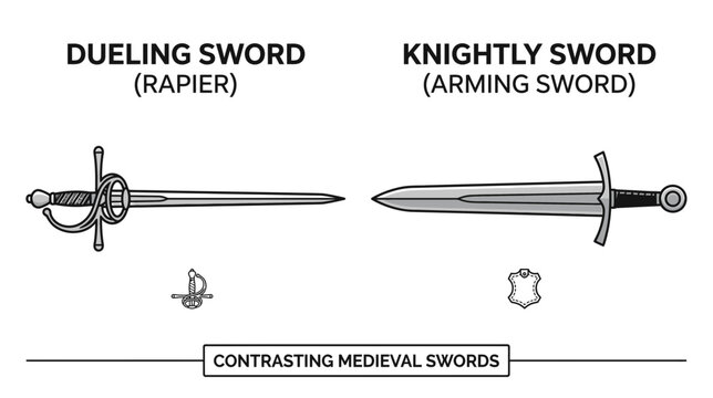 Contrasting Medieval Swords: Rapier vs Arming Sword