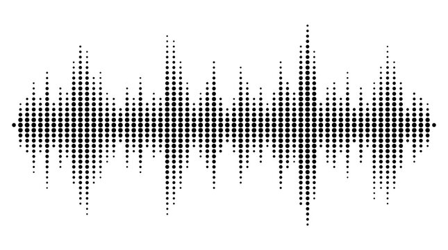 Digital sound wave equalizer audio frequency vector graphic asset
