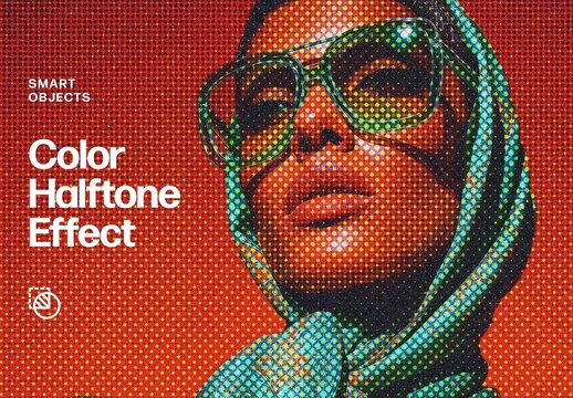 Color Halftone Effect For Poster And Social Media Design