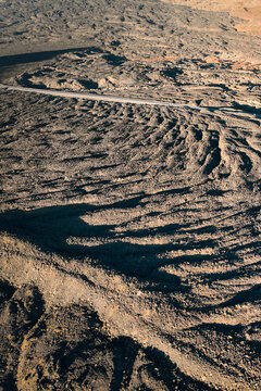 Lava formations, Teide volcano at sunset on the Tenerife island.