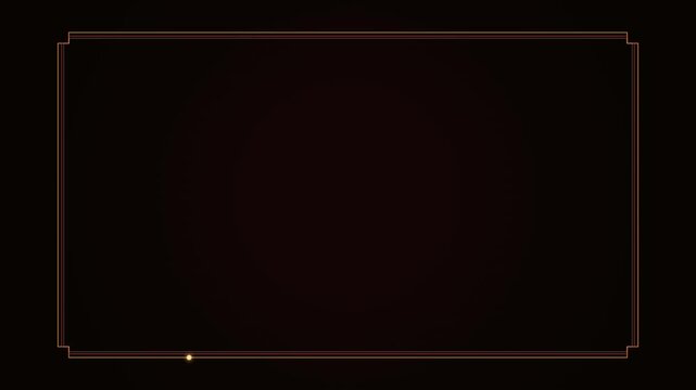 Elegant Animated Golden Amber Ruby Luxury Frame