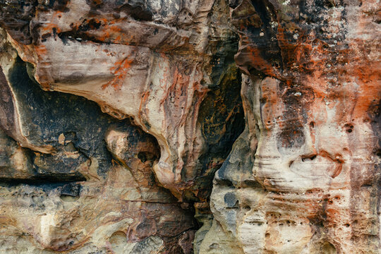 Weathered limestone rock texture at Bako National Park
