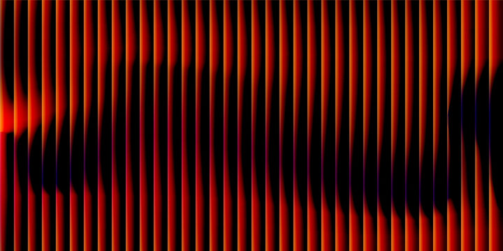 Vertical red and black stripes with soft gradient wave distortion