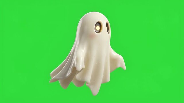 Flying 3D Ghost Gliding on Green Screen for Video Compositing