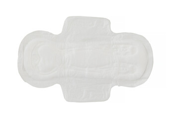 Pad with wings. Menstrual pad. Feminine care. Women's product. Hygiene napkin, top down. © Ga_Na