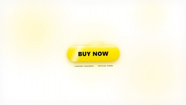 A vibrant yellow button featuring bold black typography invites users to complete their online shopping transaction immediately through a sleek interactive graphical user interface element