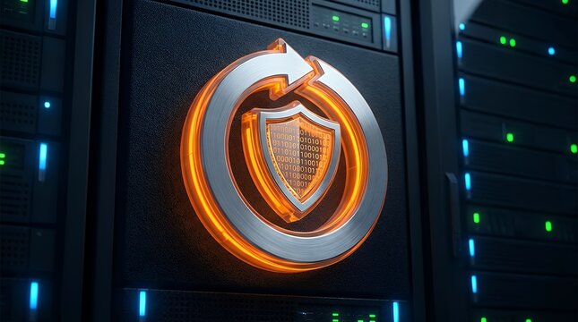 Recovery element digital data restoration symbol emergency backup graphic concept data recovery software technology recovery element digital data restoration symbol emergency backup