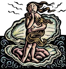 venus de milo on the half shell looks nauseated © Lisa Haney