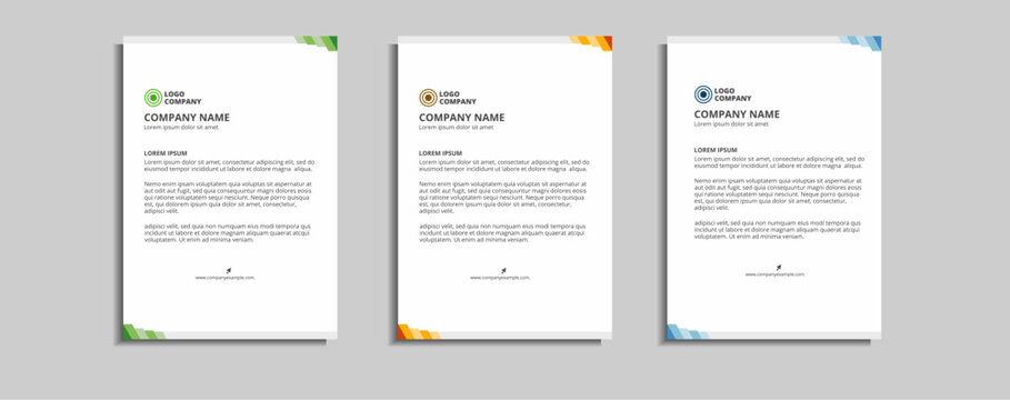 modern corporate letterhead template design