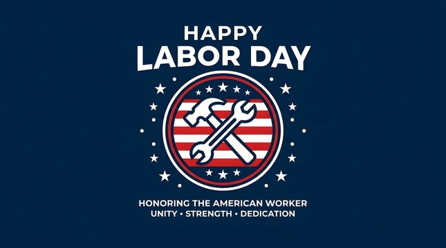 Happy labor day american worker celebration