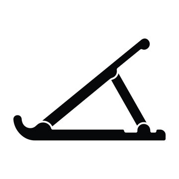 A simple black and white illustration of a pry bar or crowbar tool