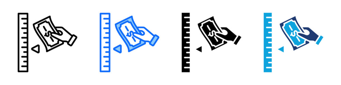 Minimum Wage Icon Set Multi Style Vector Illustration