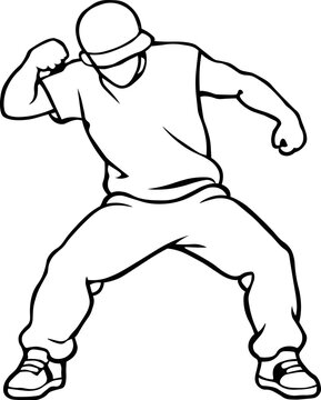 Hip Hop Krump Dance Pose