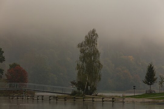 Nebel Am Badesee bei Marktl