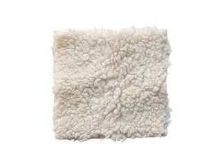 Chunky Ivory Wool Textile Swatch on a transparent background © ieps