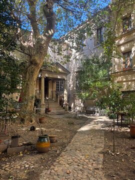Hidden, Slightly Abandoned Courtyard in Narbonne, France