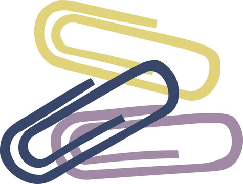 Vector illustration of paperclips