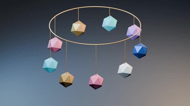 Suspended Polyhedron Mobile
