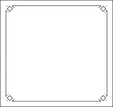 Minimalist square frame with corner accents for artistic photo display design
