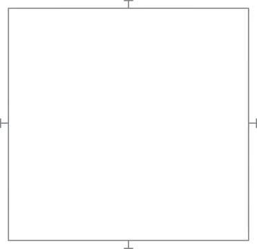 Square frame icon with geometric markers for design and layout templates