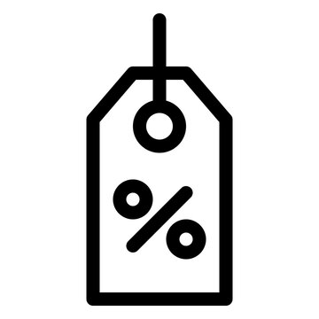 Discount Price Tag Label Promo Line Icon