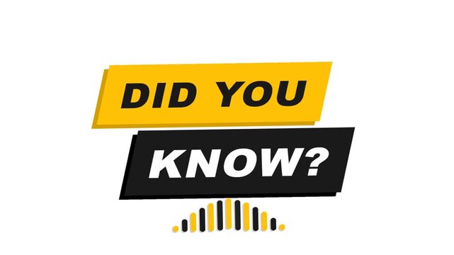 Did you know banner collection for trivia and facts on white background